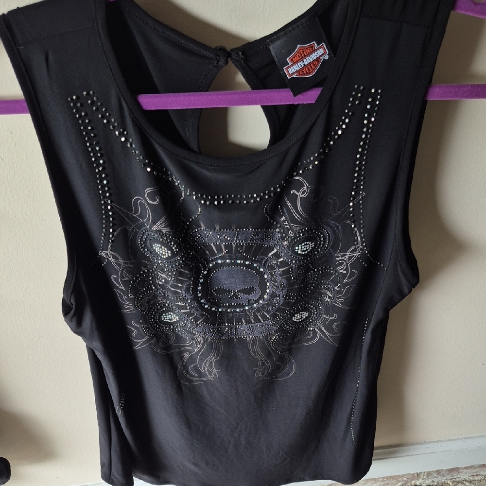 Harley-Davidson Black Studded Muscle Tee